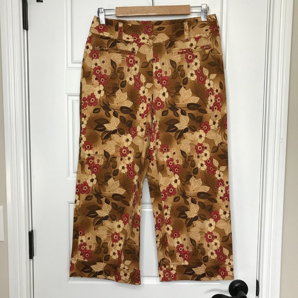 Tommy Bahama Vintage Cropped Pants Capris Tropical Stretch Cotton Blend Womens 6 - Picture 2 of 10